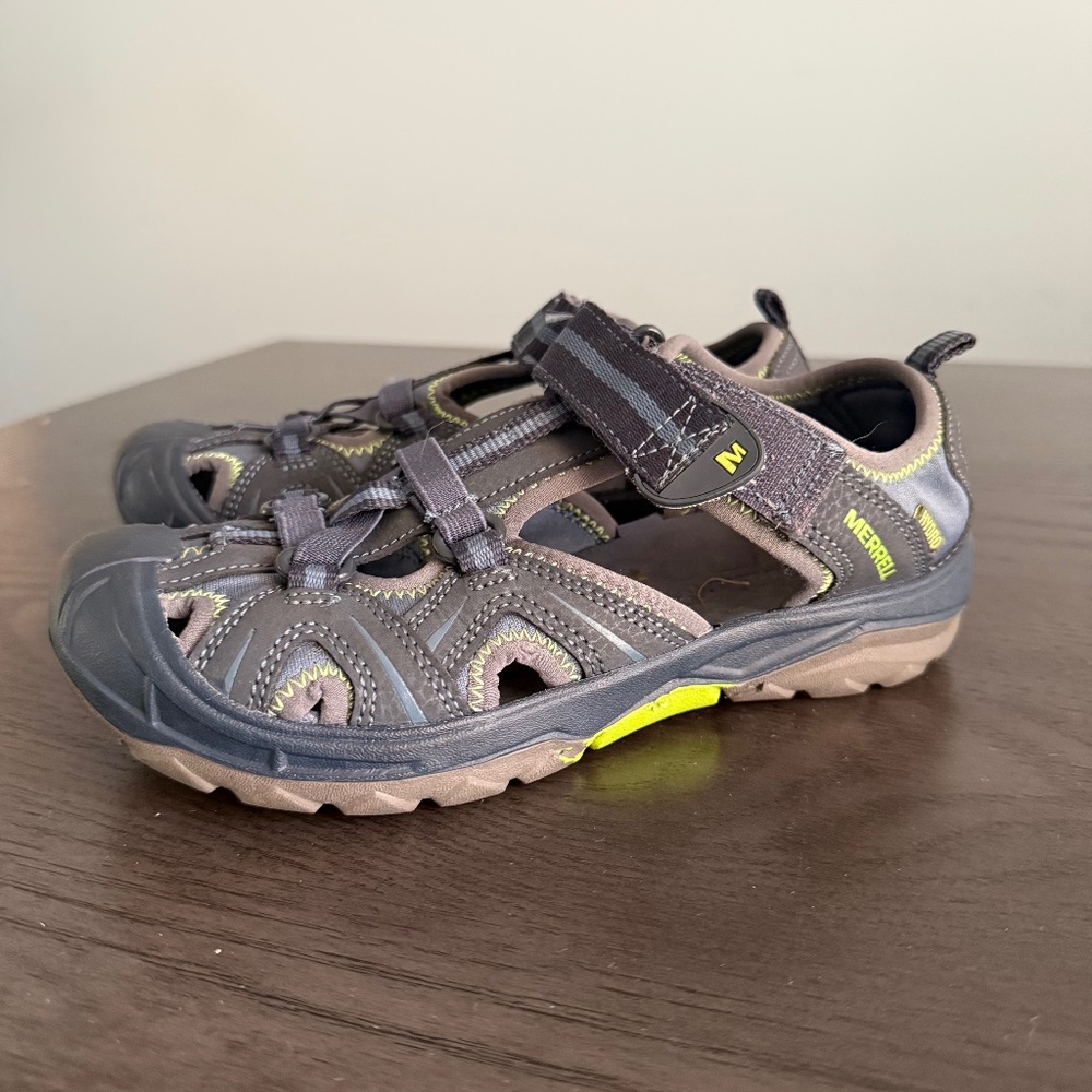 Merrell Hydro Hiker BOYS Sandals - Navy/Green Size 2 M‎